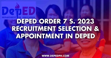 deped order no 7|DepEd Order 7 Series 2023: Guidelines on Recruitment, .